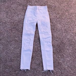White ripped american eagle jeans- Size 00